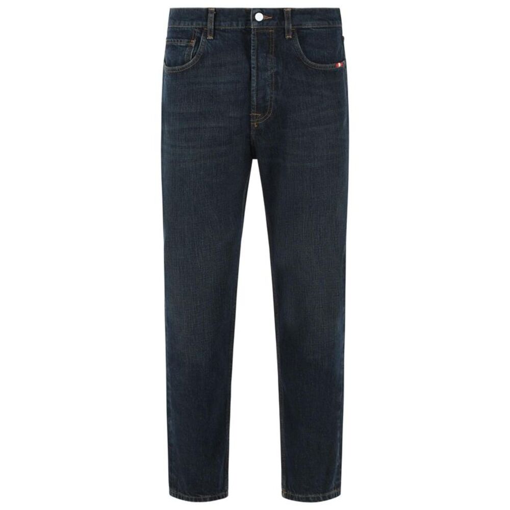 Amish 'Jeremiah' Dark Blue Cotton Jeans Men